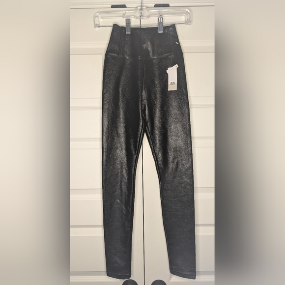 NWT BP. Womens XXS Imitation Leather Black Leggings Glossy - Picture 1 of 12
